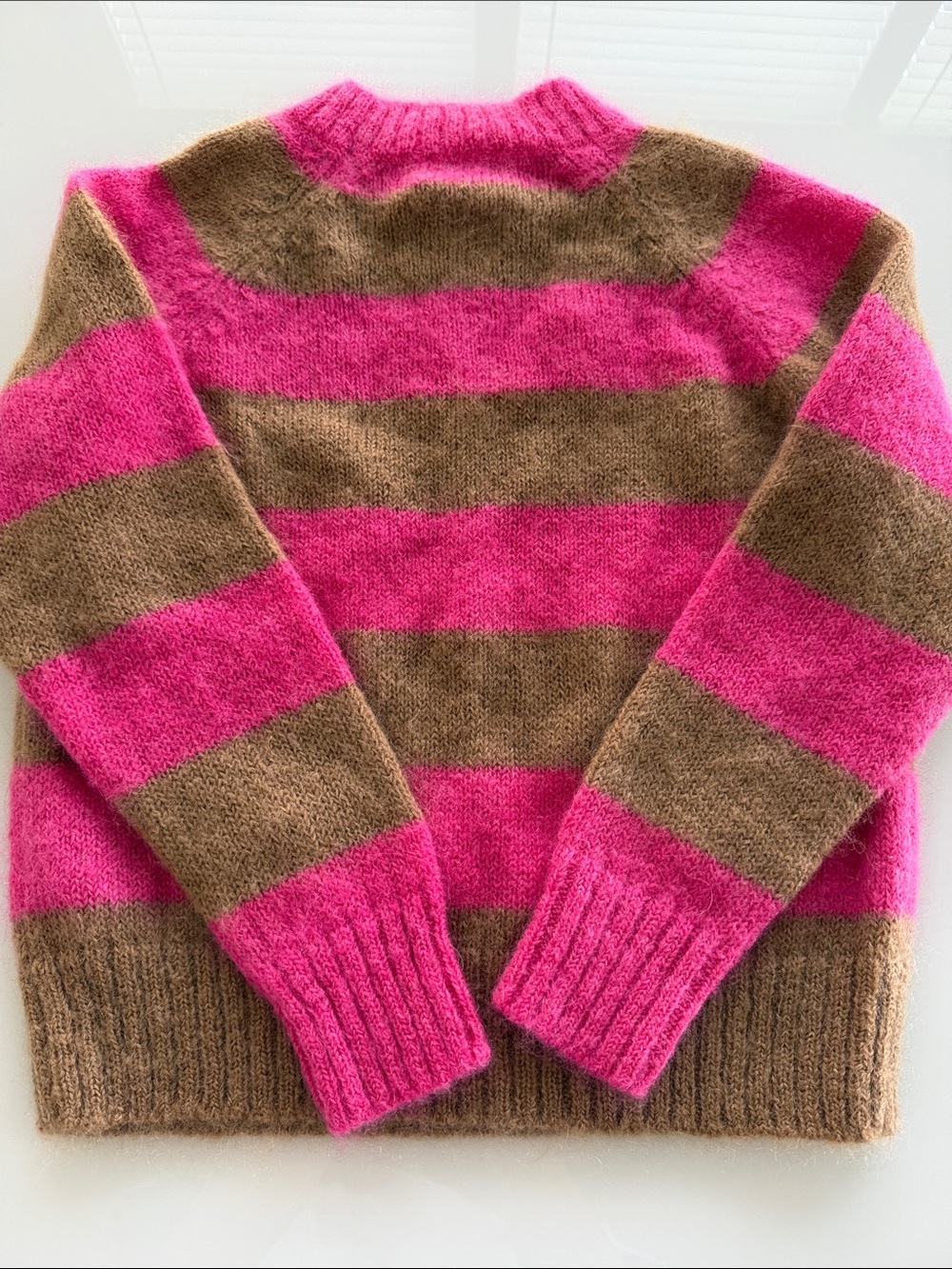 COS Pink and Brown Striped Turtleneck Sweater - Picture 3 of 5